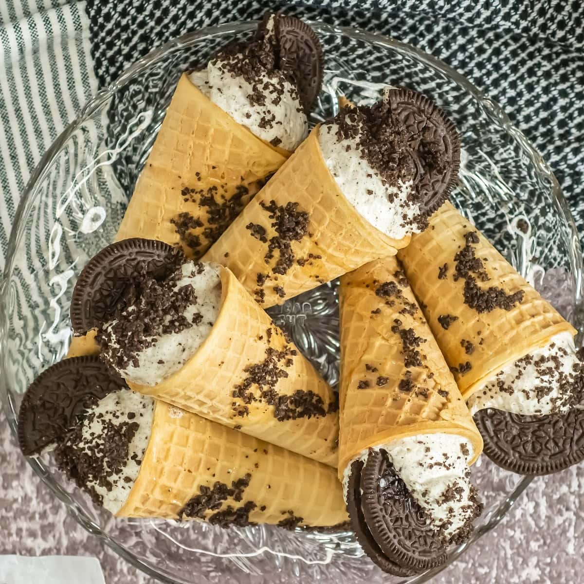 oreo cheesecake cones
