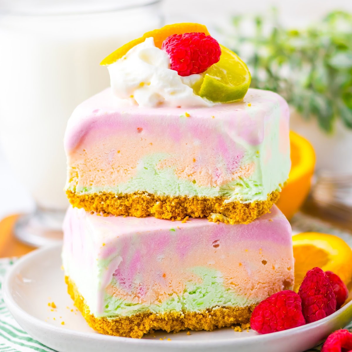rainbow sherbet bars featured image