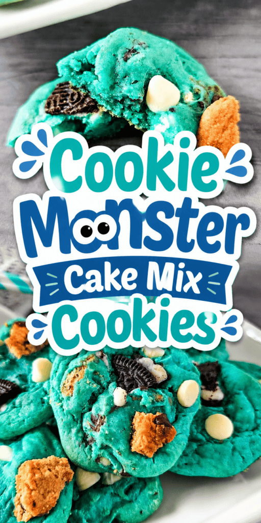 cookie monster cake mix cookies