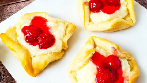 cherry cheesecake crescent pastries featured image