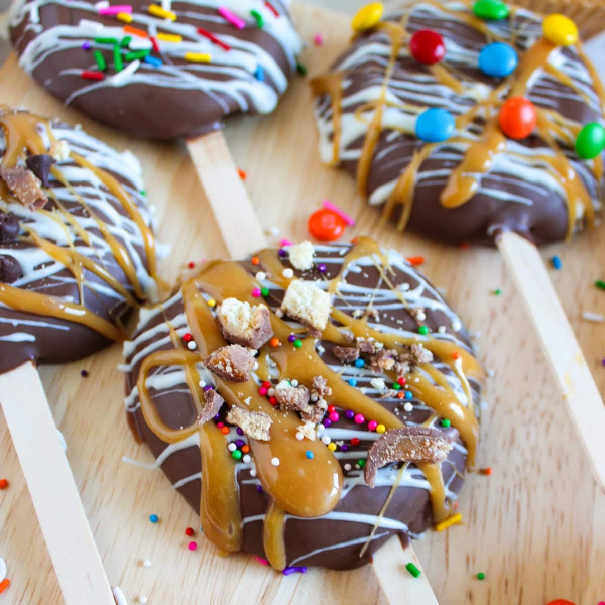 chocolate covered apple sticks featured image
