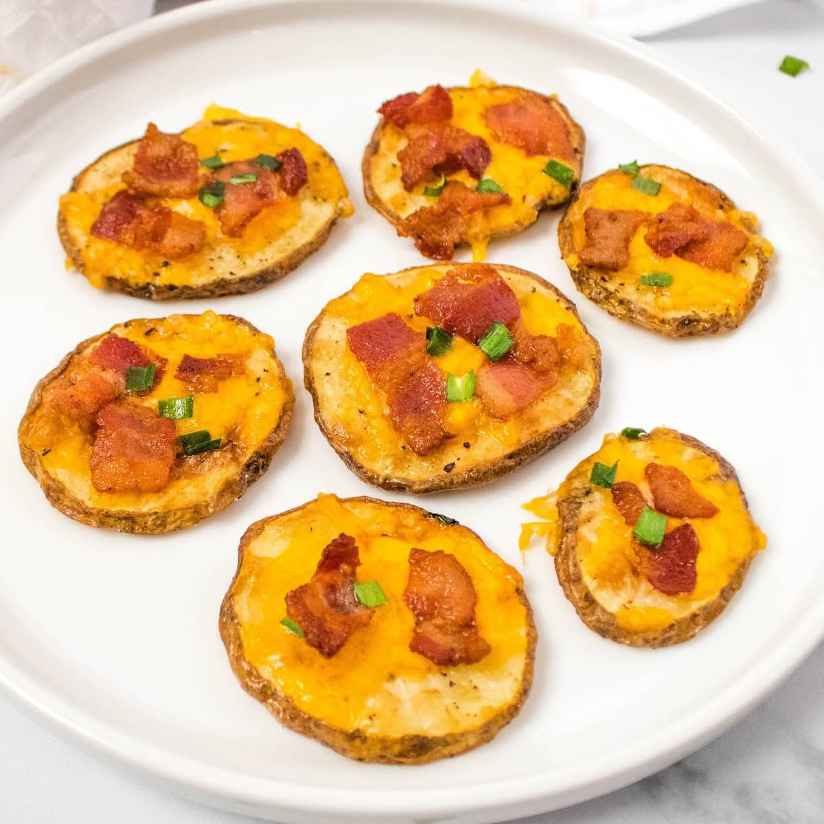 air fryer bacon and potato slices featured image