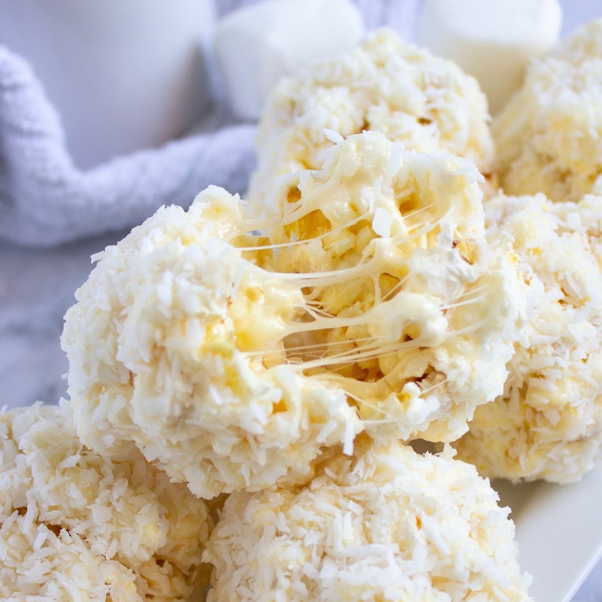 coconut popcorn snowballs featured image
