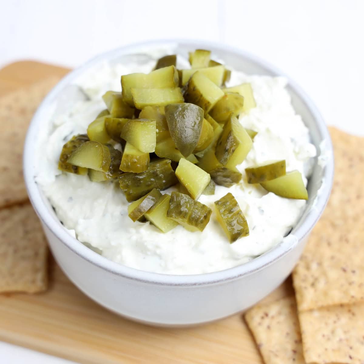 dill pickle dip featured image