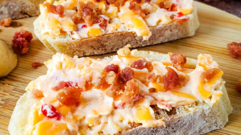 pimento cheese and bacon crostini featured image