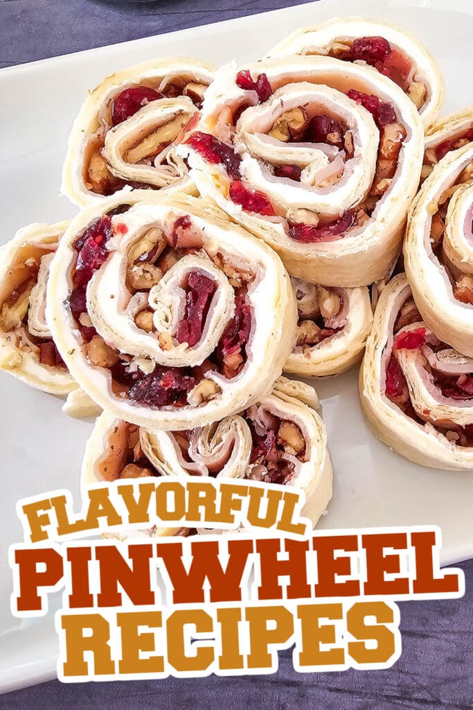 pinwheel recipes -Turkey Cranberry Pecan Pinwheels