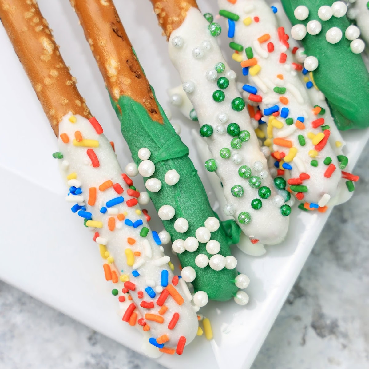 st. patricks day pretzel rods featured image