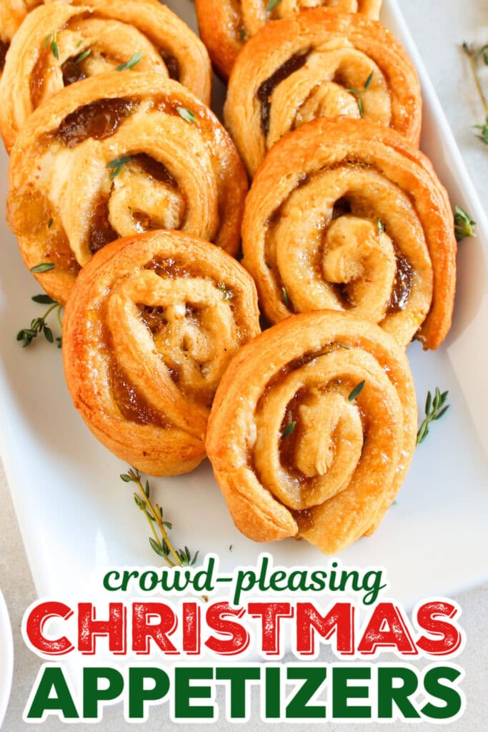 Christmas Appetizers-Fig and Goat Cheese Pinwheel Appetizer
