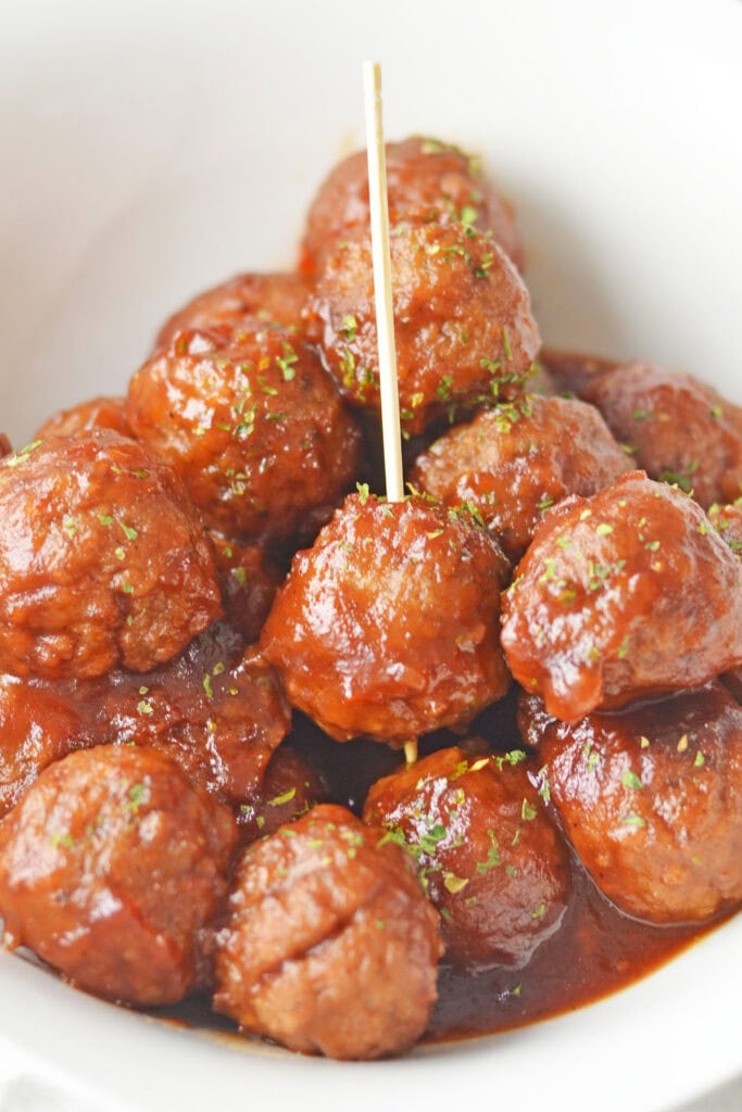 Crockpot Cranberry Meatballs