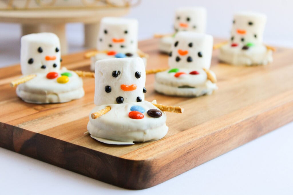 melted snowman chocolate covered oreos