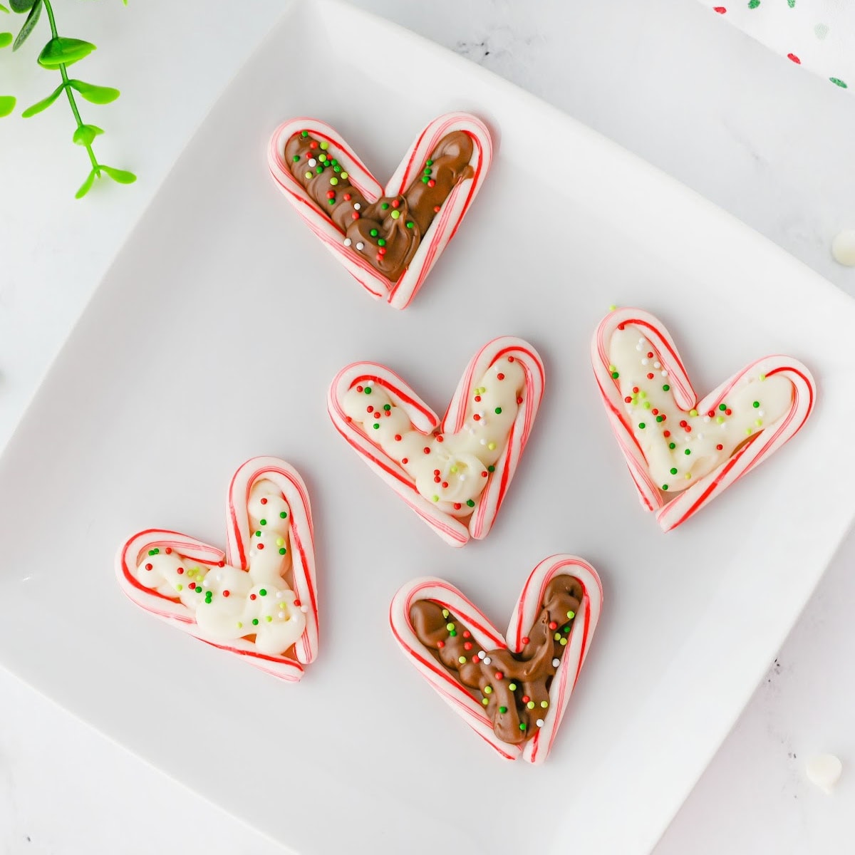 candy cane hearts social media image copy