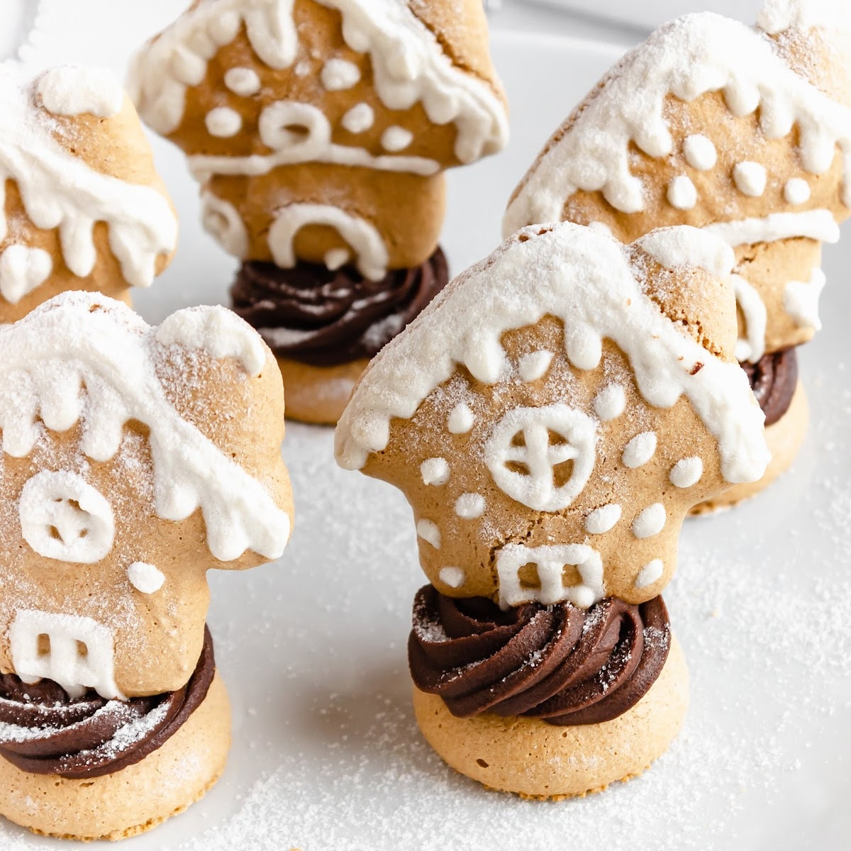 gingerbread house macarons