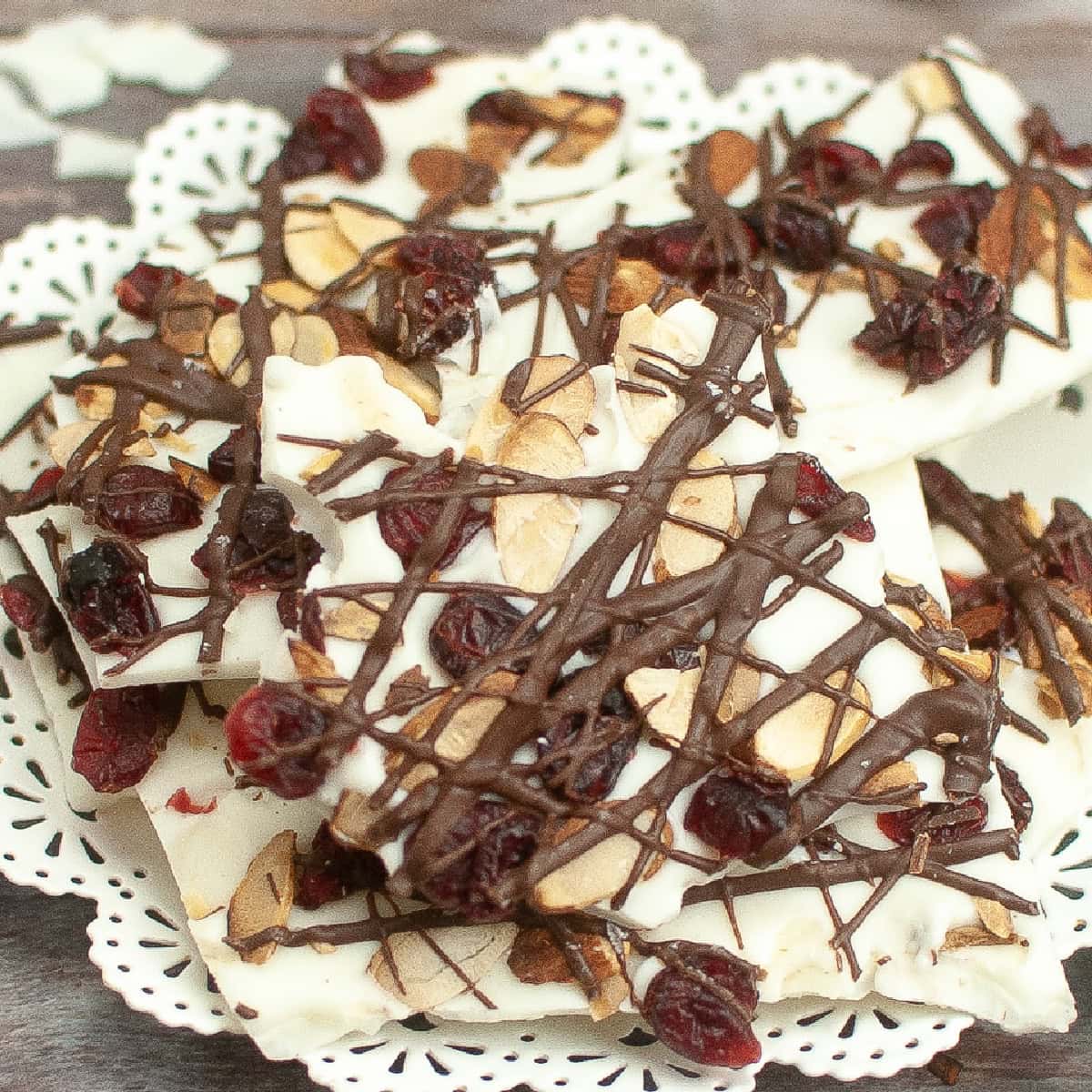 toasted almond and cranberry bark
