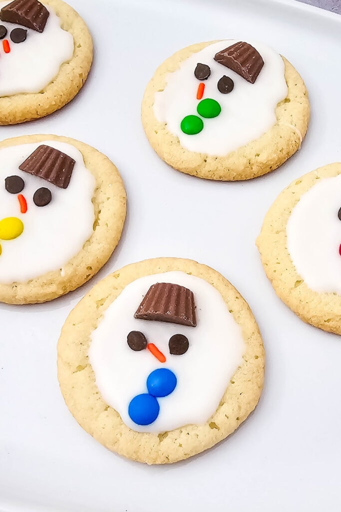 melted snowman sugar cookies