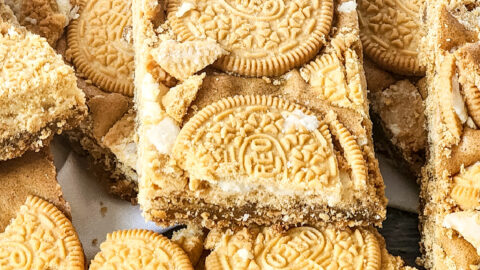 golden oreo blondies featured image