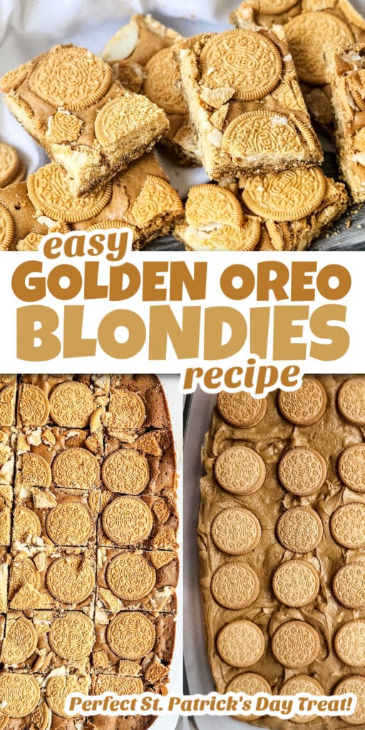 golden oreo blondies - party treats