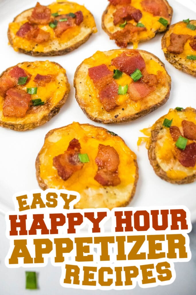 happy hour appetizers - Bacon and Cheese Potato Slices