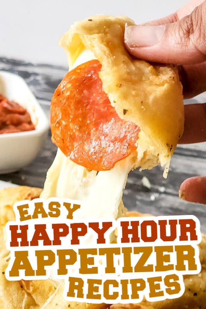 happy hour appetizers - Cheesy Pepperoni Pizza Biscuits