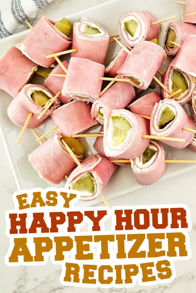 happy hour appetizers - Pickle Ham Rolls