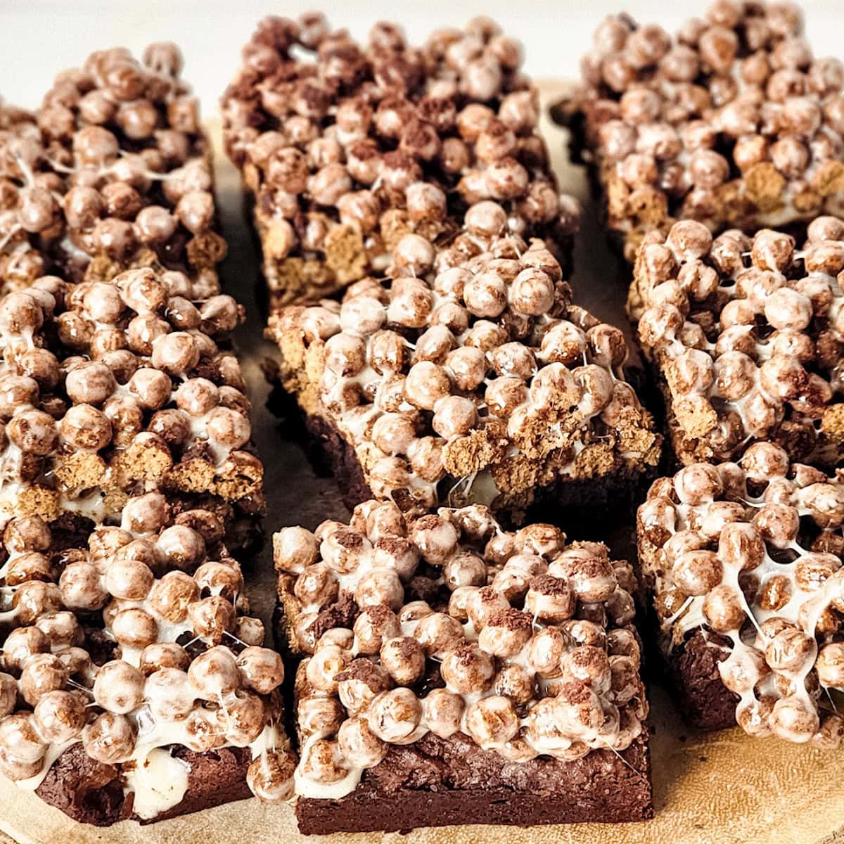 Marshmallow Cocoa Puff Brownies