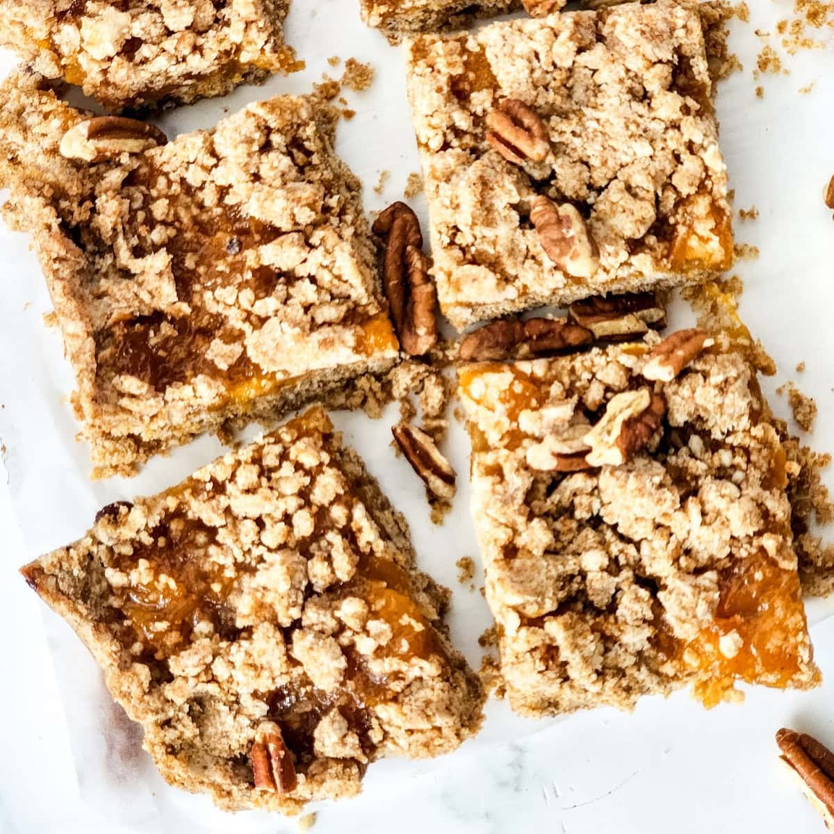 brown butter peach bars featured image