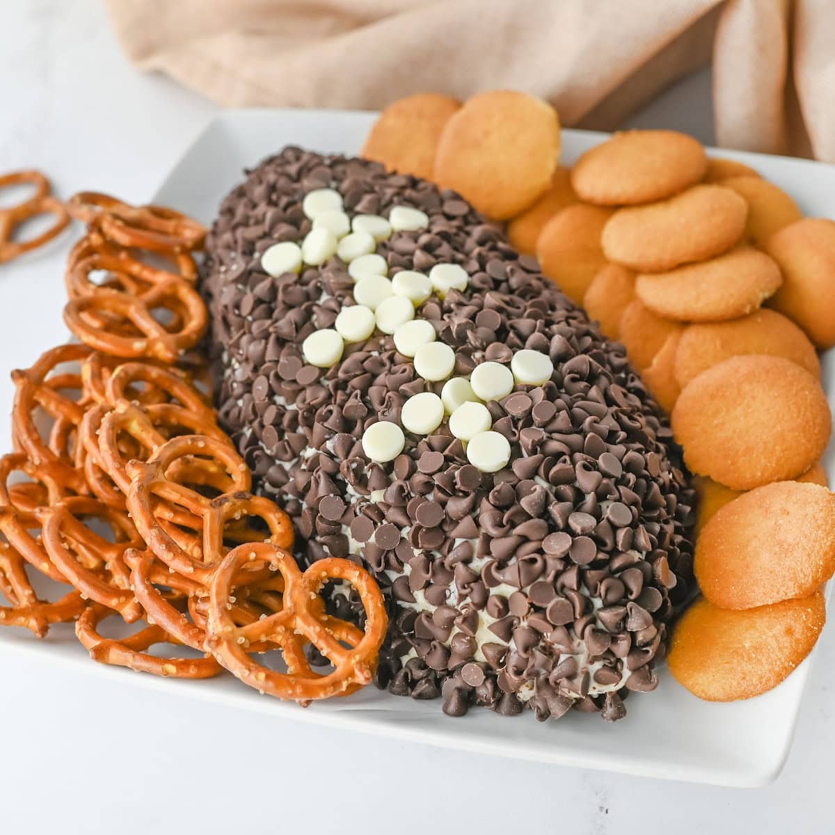 football cheeseball dip featured image