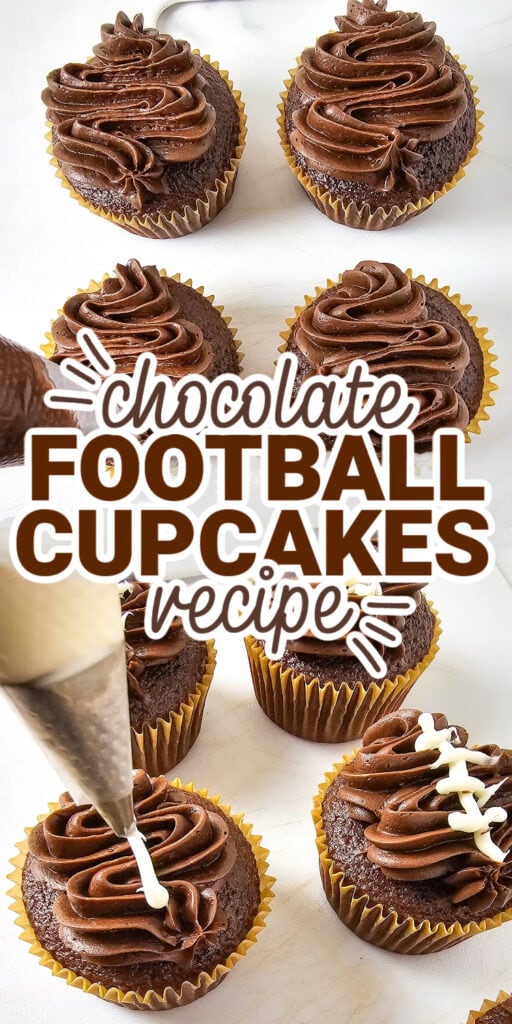 football cupcakes pin image