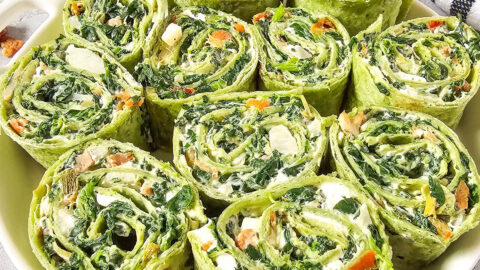 spinach dip pinwheels featured image