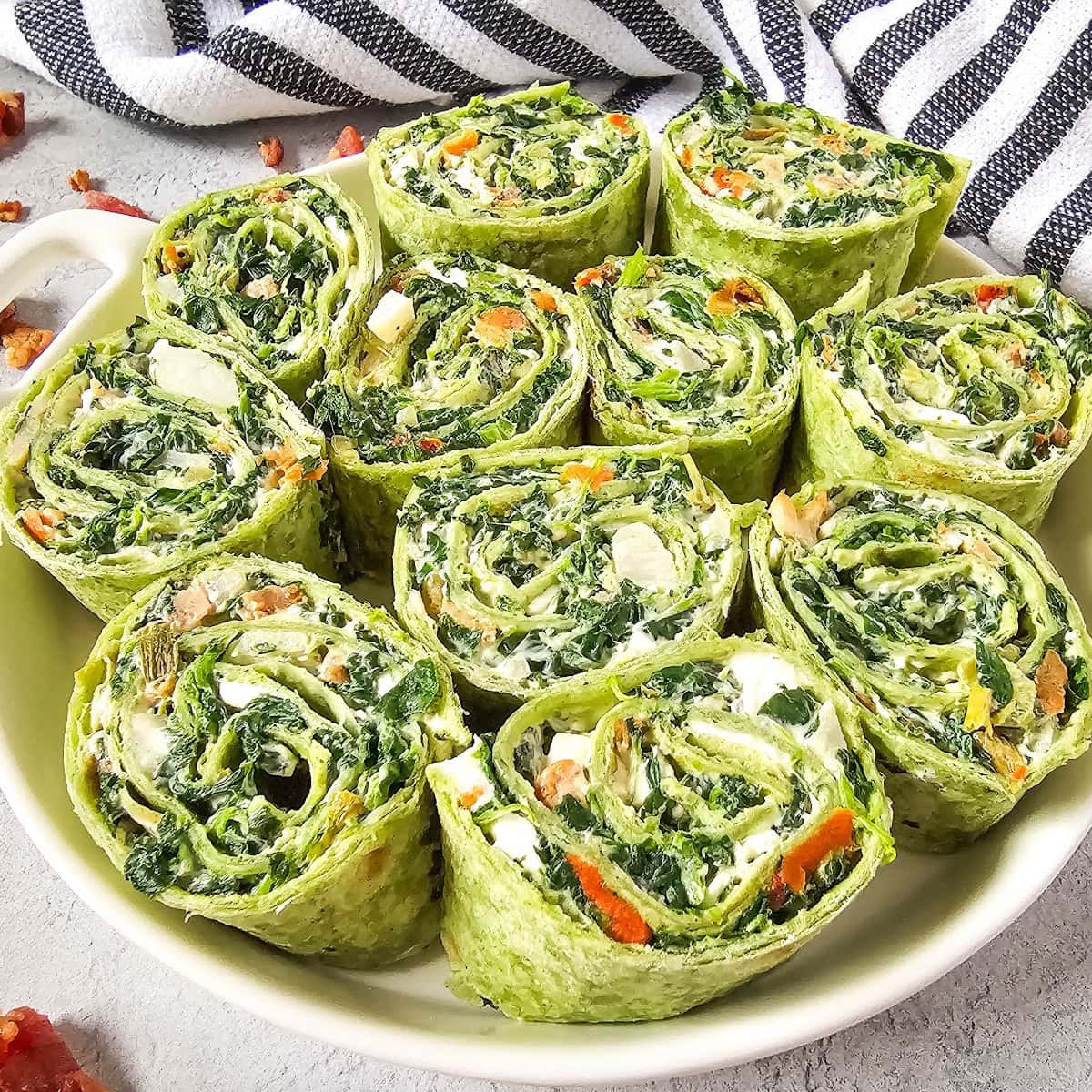 spinach dip pinwheels featured image