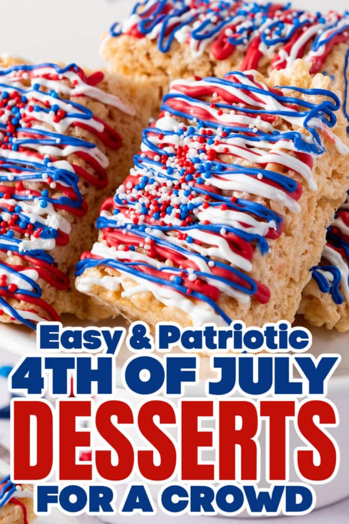 4th of July Desserts -Independence Rice Krispie Treats