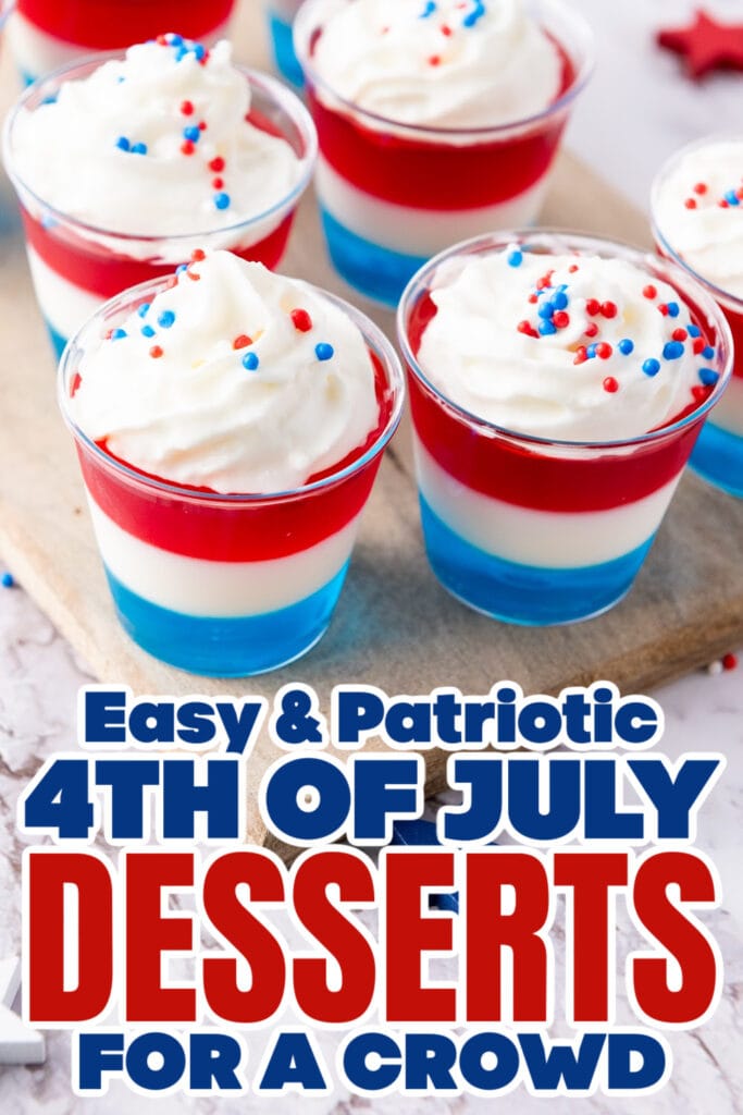4th of July Desserts -Patriotic Jell-O Shots