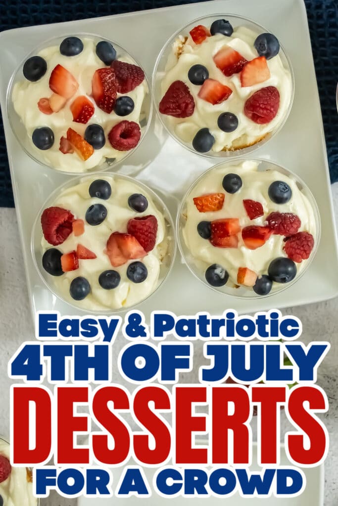 4th of July Desserts - Red, White & Blue Trifles