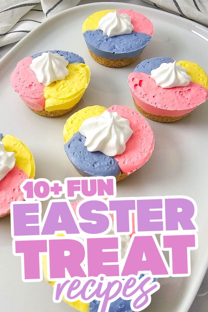 easter treats - No-Bake Unicorn Cheesecake Bites