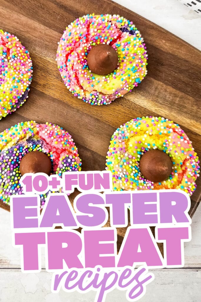 easter treats - Tie-Dye Unicorn Hershey’s Kiss Cookies