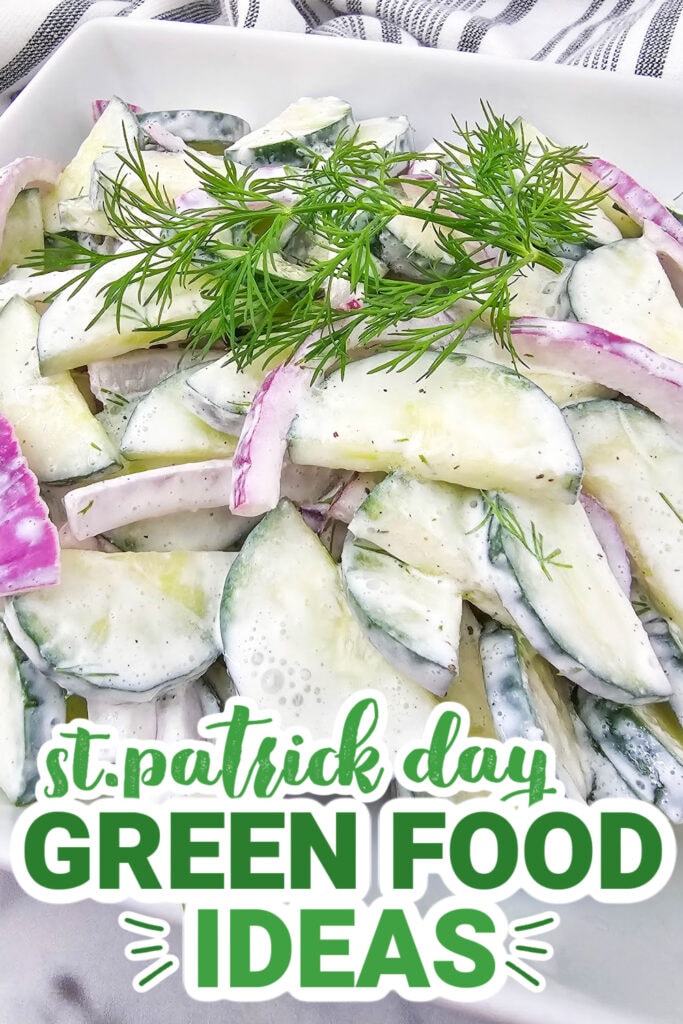 st.patrick day food - Creamy Cucumber Salad
