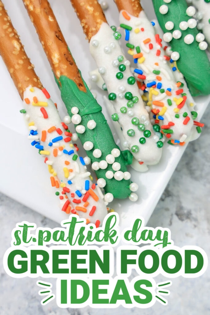 st.patrick day food - St. Patrick Pretzel Rods