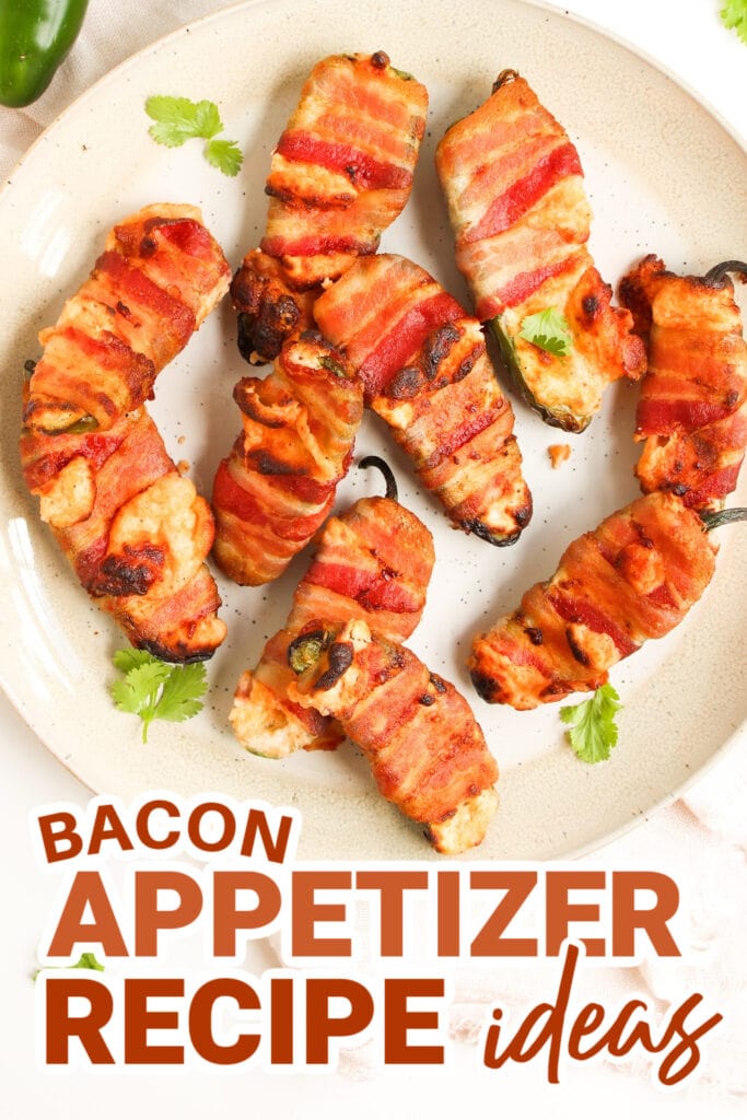 bacon appetizers -Air Fryer Bacon-Wrapped Jalapeño Poppers