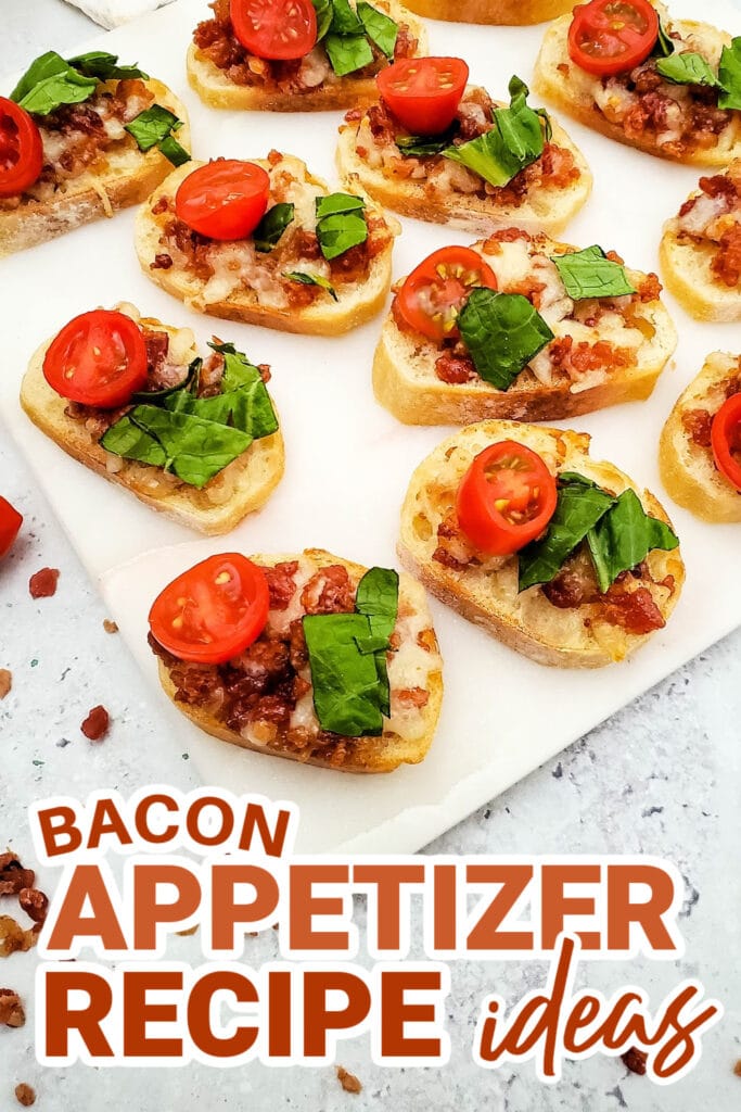 bacon appetizers - Bacon-Topped BLT Crostini