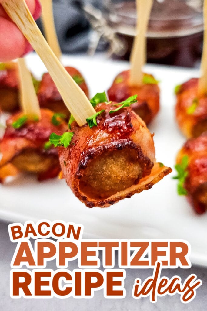 bacon appetizers - Bacon Wrapped Meatballs