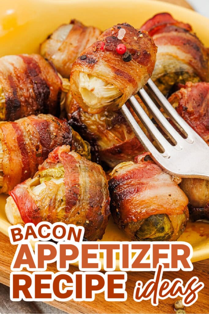 bacon appetizers - Bacon wrapped brussels