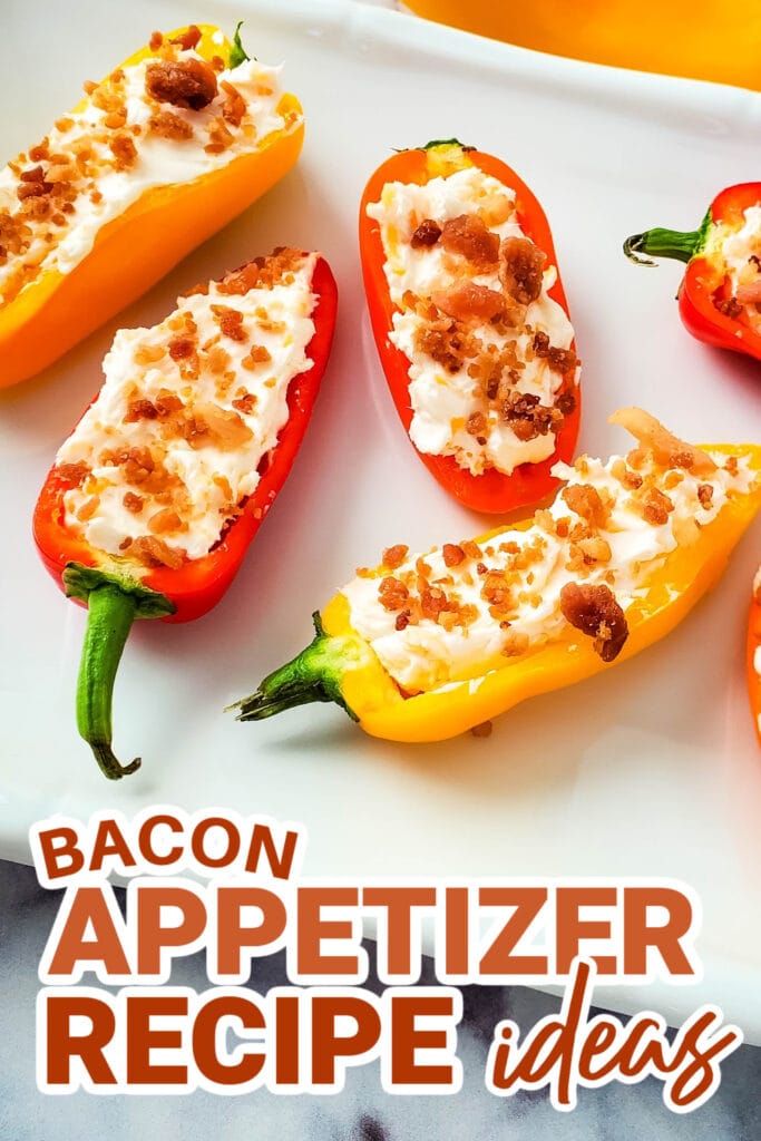 bacon appetizers - Low Carb Cheesy Bacon Stuffed Mini Peppers