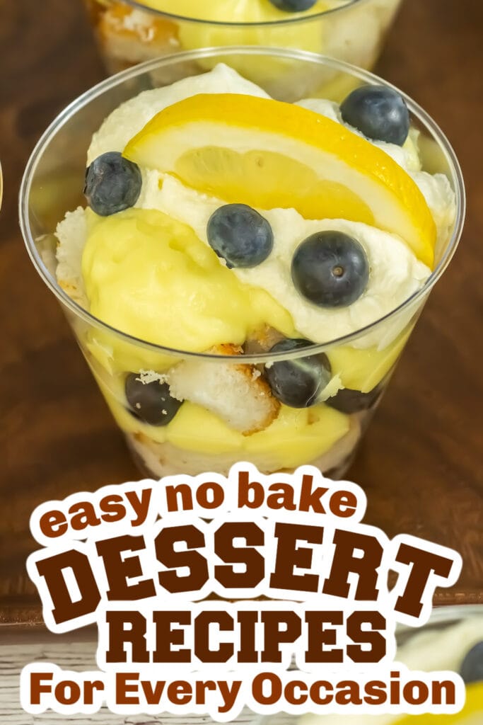 no bake desserts - Blueberry Lemon Trifles