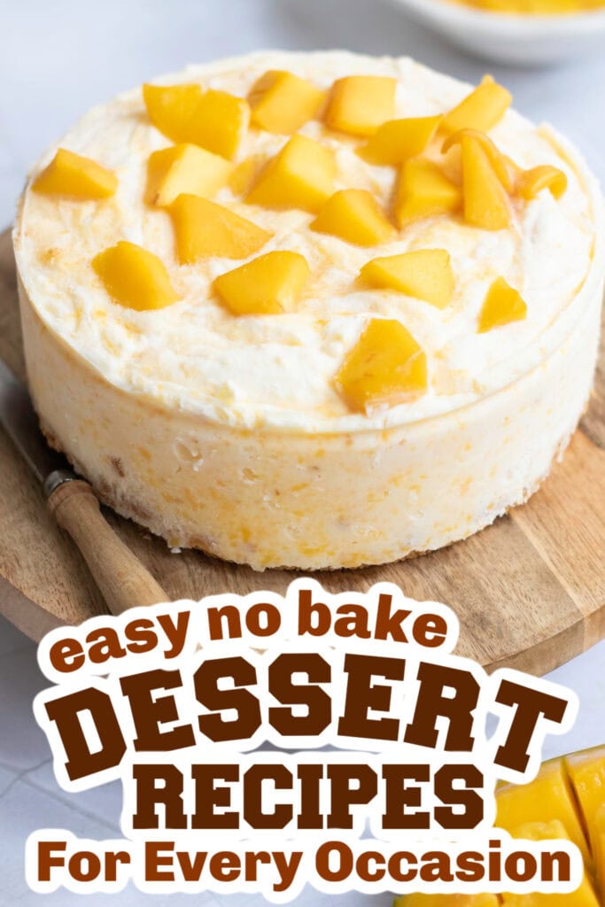 no bake desserts - Mango Cheesecake