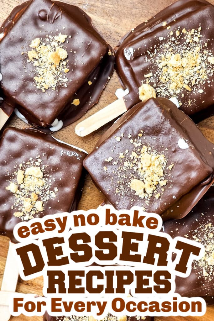 no bake desserts - S'mores Dessert Pops