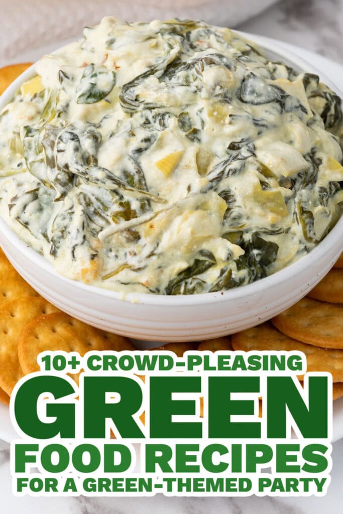 green food ideas - Slow Cooker Spinach Artichoke Dip