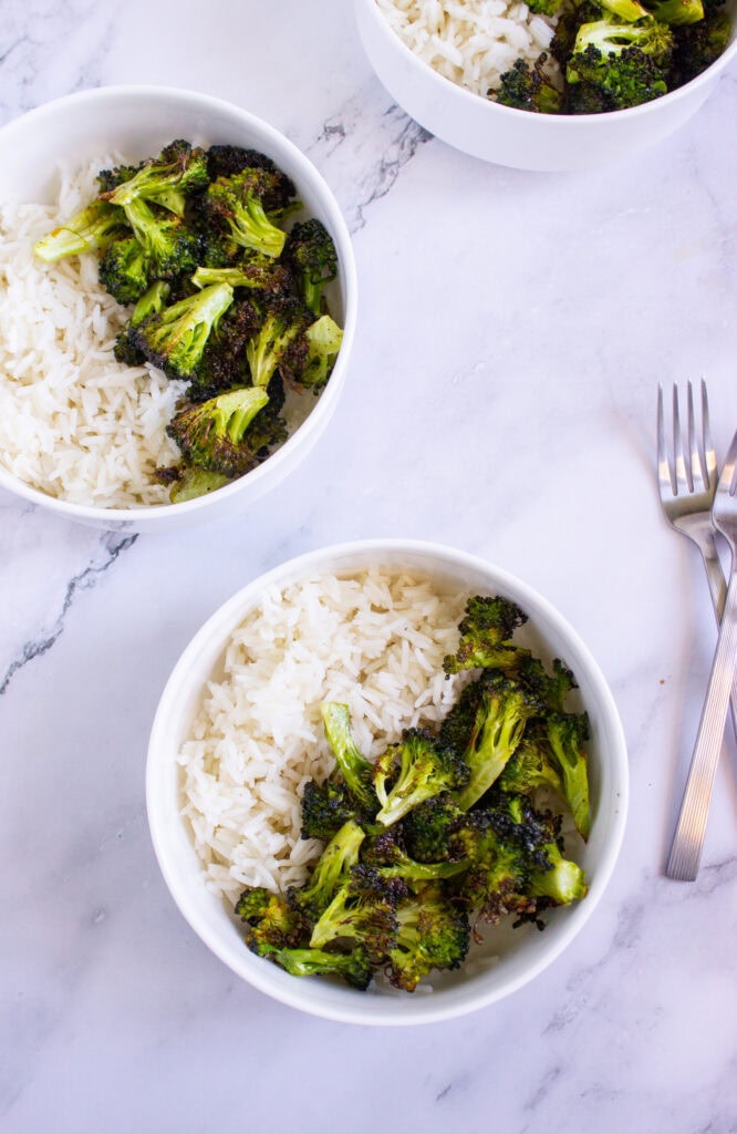 Chicken and Broccoli Bowls Process Photo
