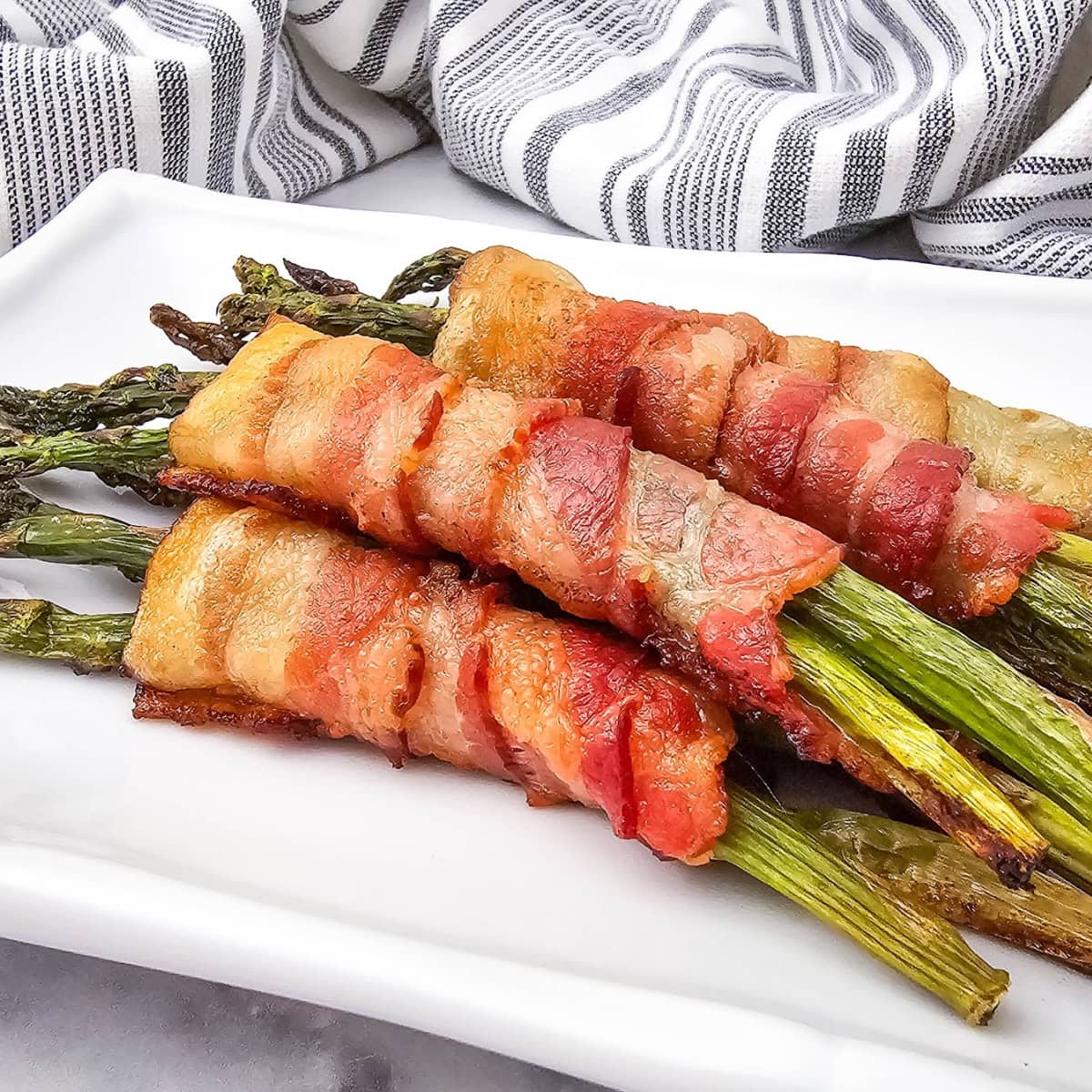 Roasted Bacon Wrapped Asparagus Bundles
