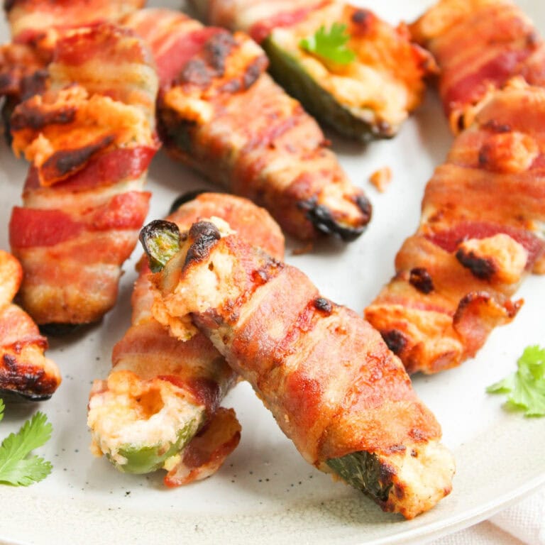 Air Fryer Bacon-Wrapped Jalapeño Poppers