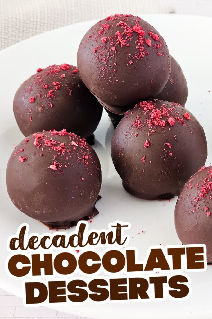 chocolate desserts - Raspberry Chocolate Truffles