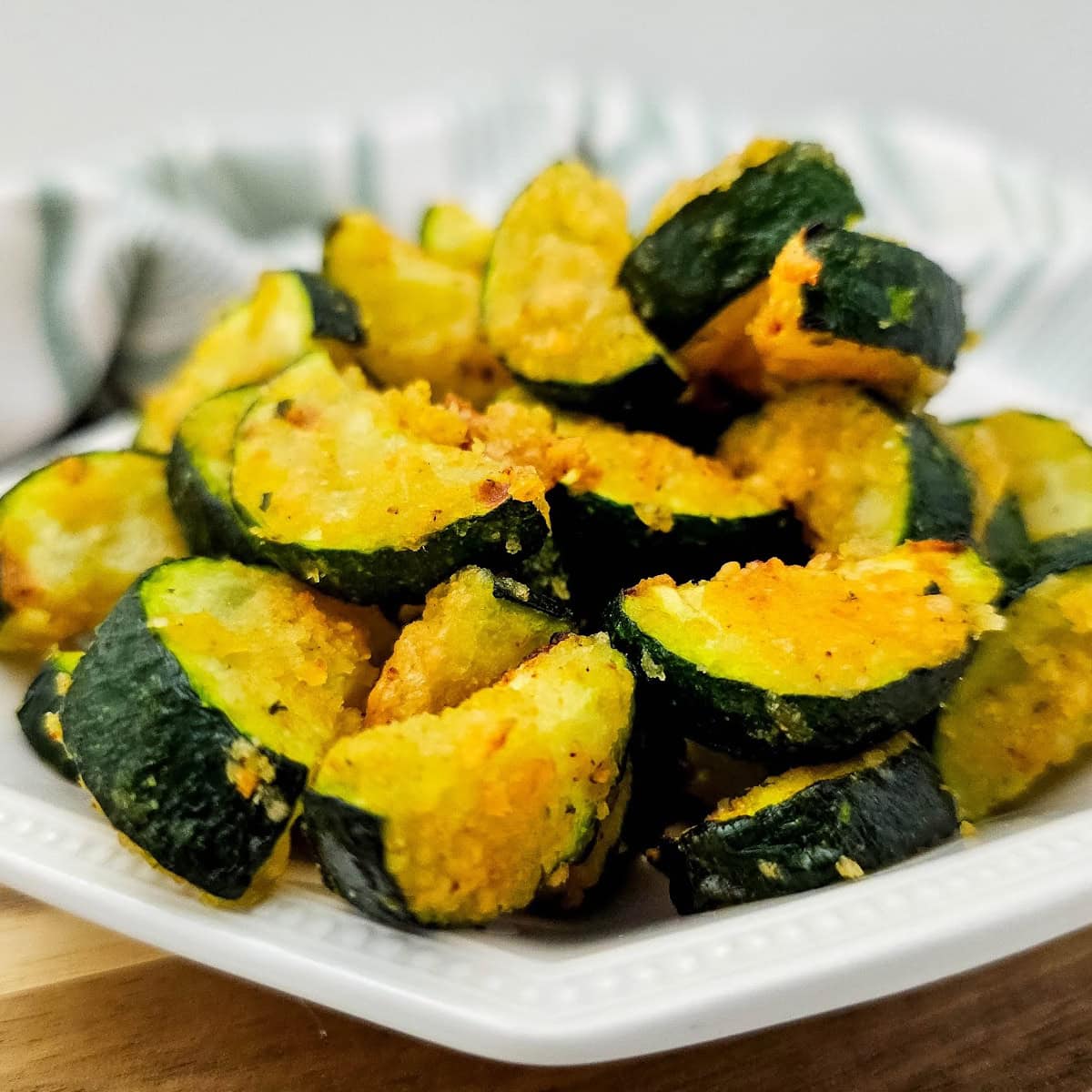 Air Fried Zucchini Bites with Garlic and Parmesan